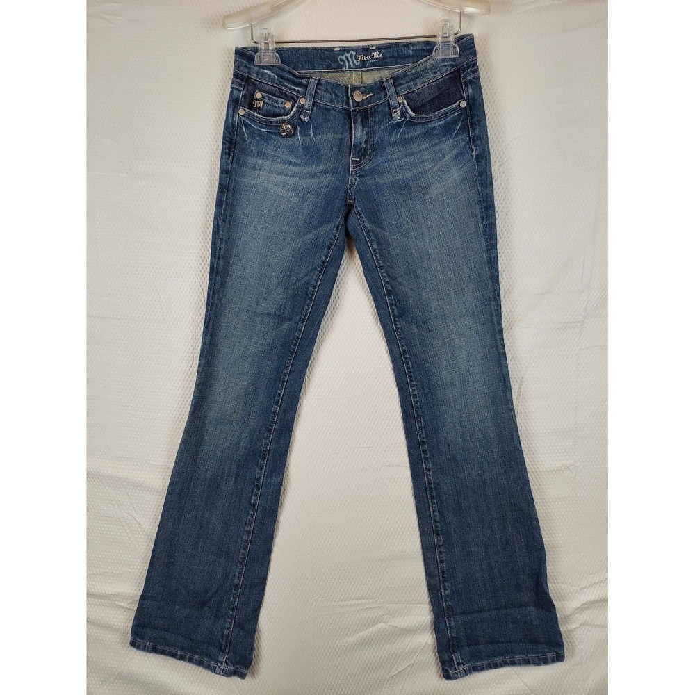 MISS ME • Buckle Bootcut Womens Stretch Blue Jeans Size 28‎ (29x33)